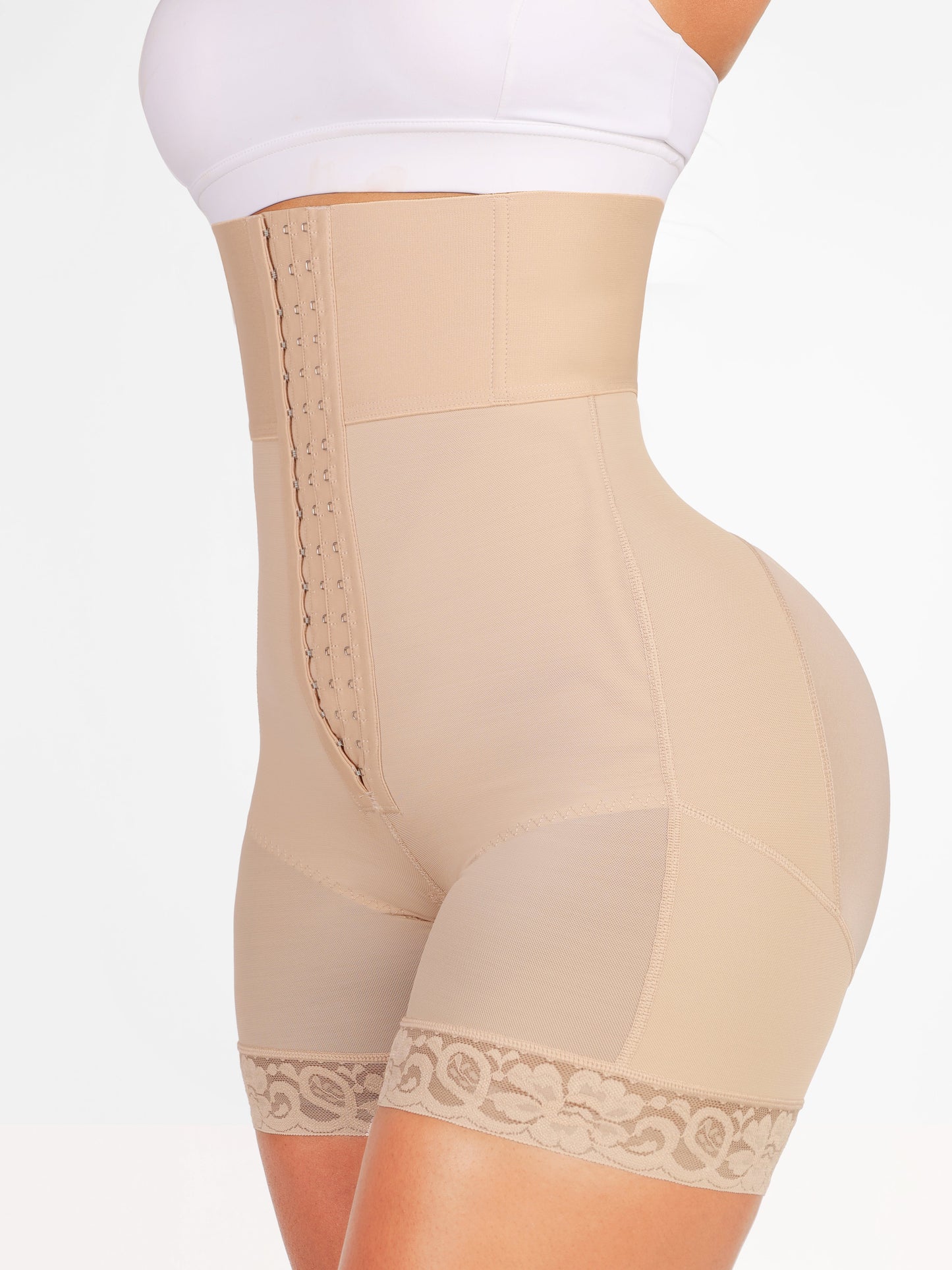 Valentina 2.0 - Body Sculptant Hautement Taillé avec 3 Rangées de Crochets et Baleines