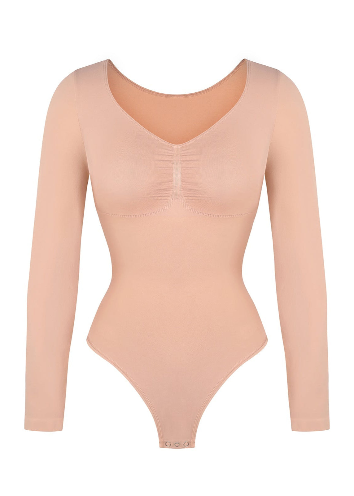 Marcella - Body à Manches Longues Sans Coutures avec String, Soutien-Gorge Intégré & Contrôle du Ventre