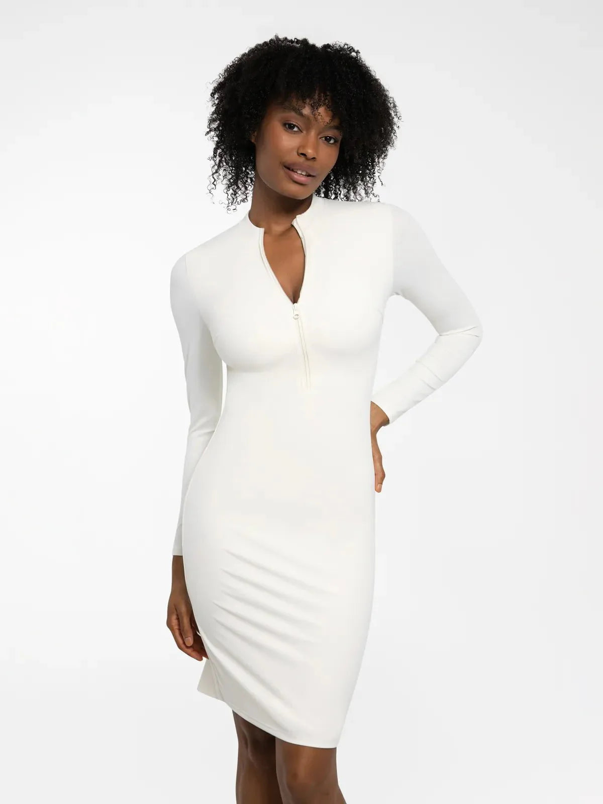 Robe Midi à Manches Longues en Shapewear Thermique Redtag