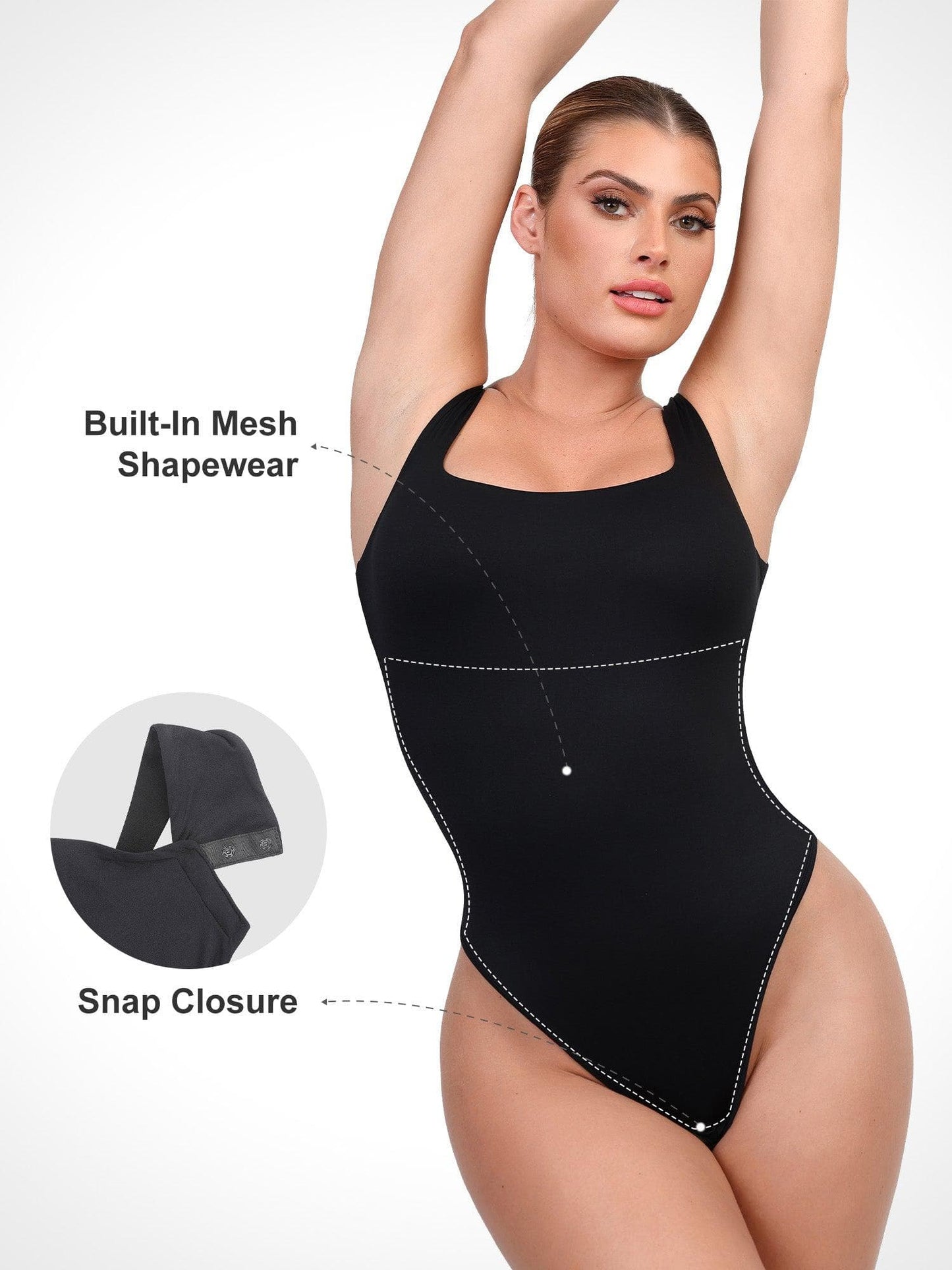 Body sculptant à dos bas en tank CloudSense de Shapewear