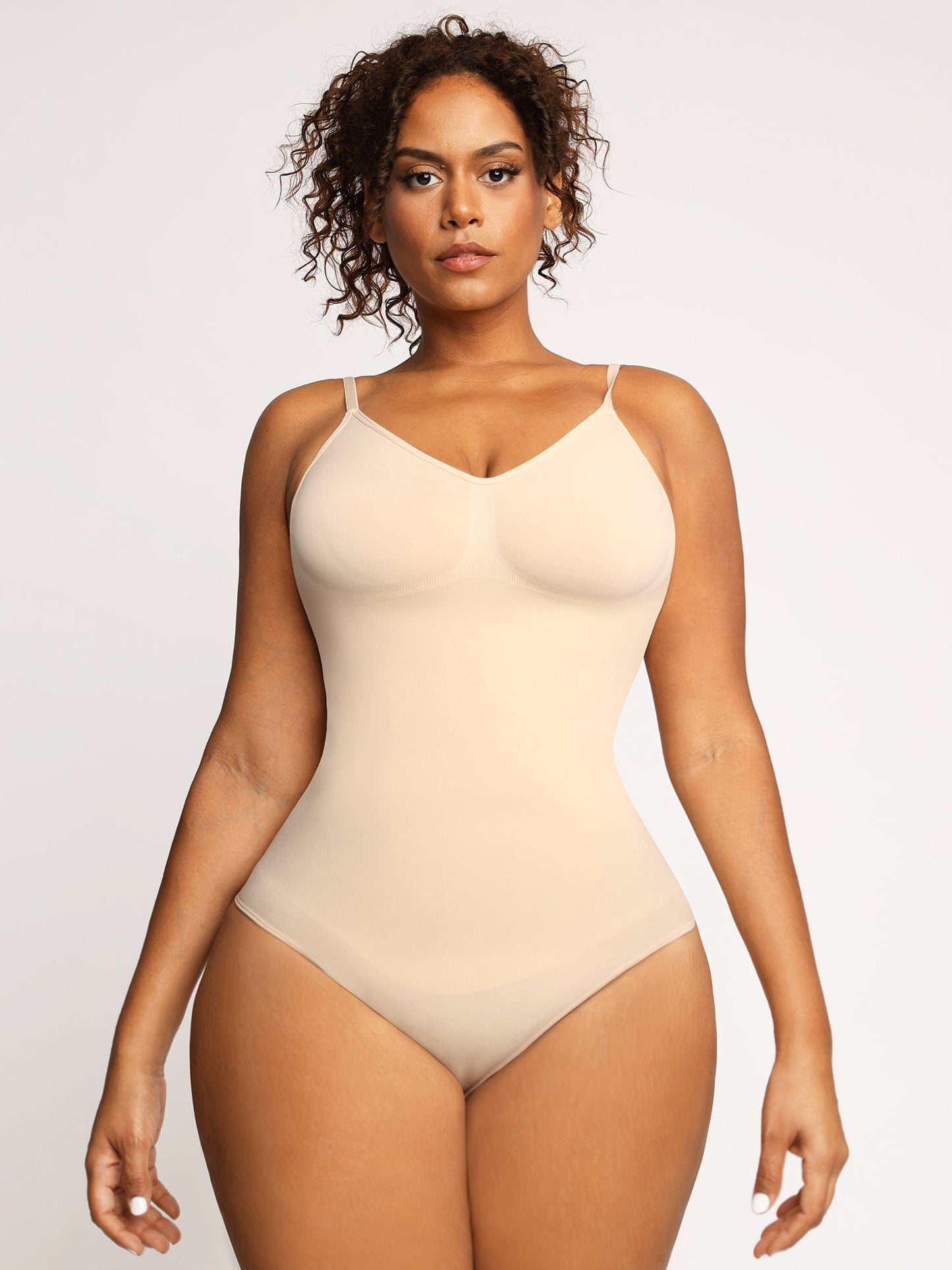 Body sculptant sans couture à dos bas et contrôle du ventre