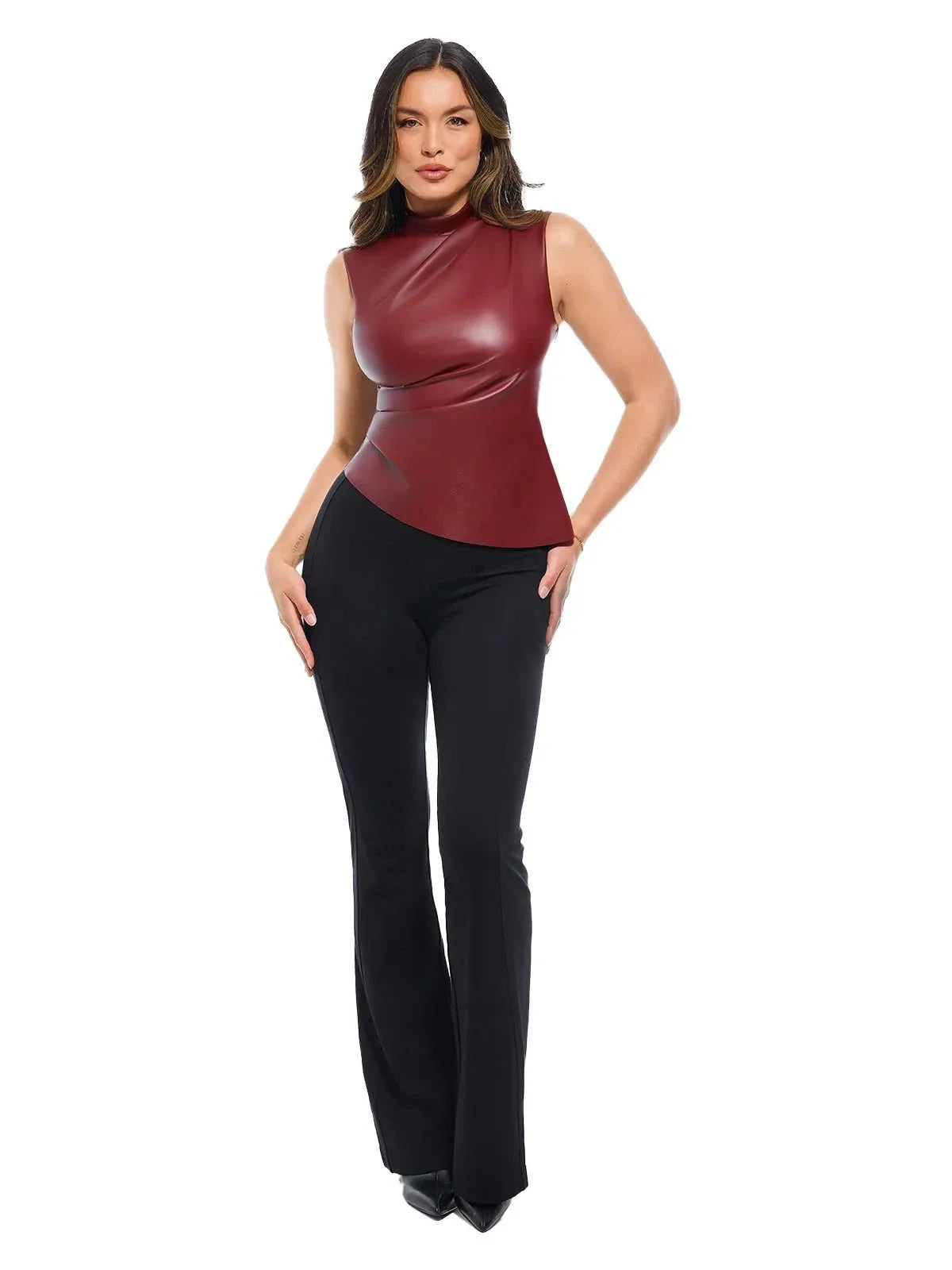 Body en simili cuir sculptant 3-en-1