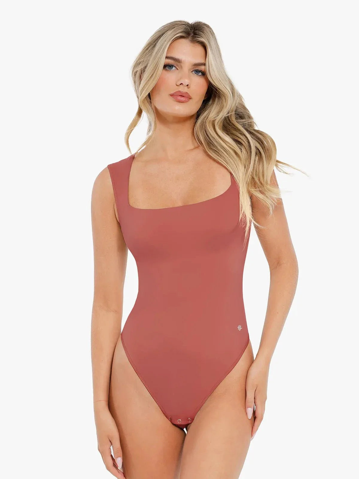Body sans manches à col carré Shapewear Cloudsense
