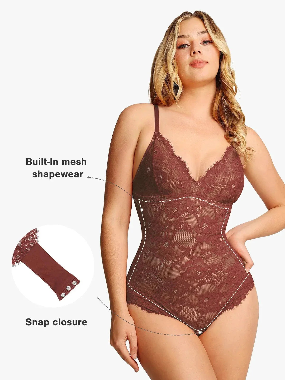 Body en Dentelle Complète Shapewear Contrôle Ferme