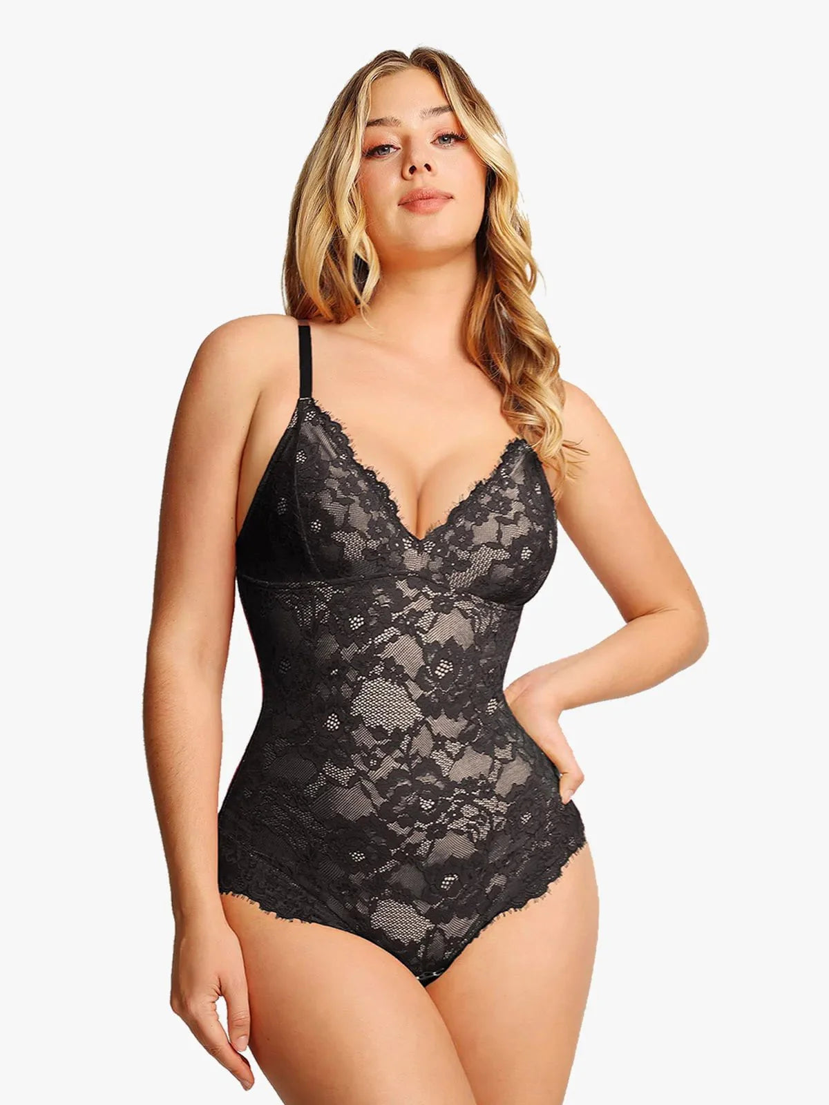 Shapewear Contrôle Ferme Bodysuit en Dentelle Complète