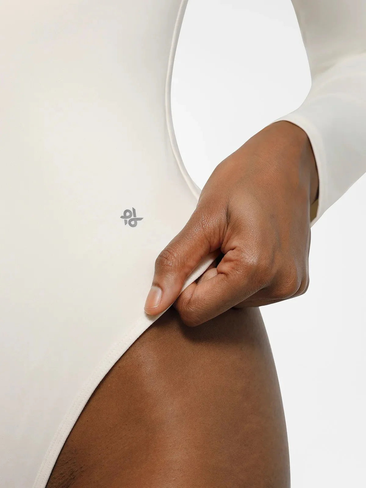 Body de Contrôle du Ventre à Manches Longues avec Détails en Maille Popilush