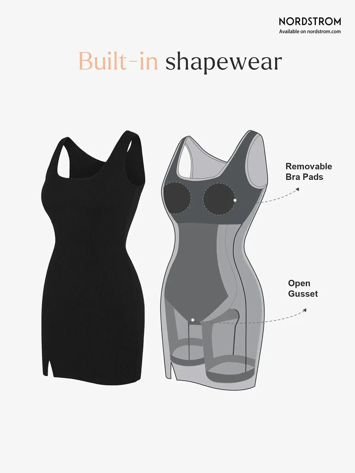 Robe Mini Tank Sculptante en Modal Shapewear