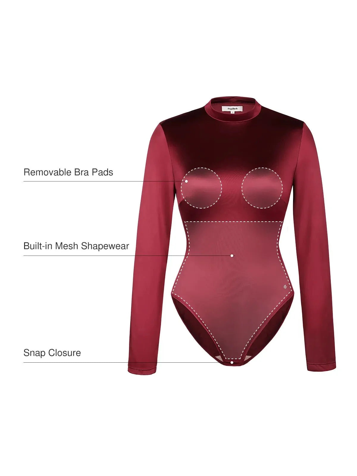 Body gainant imprimé taille haute avec contrôle du ventre