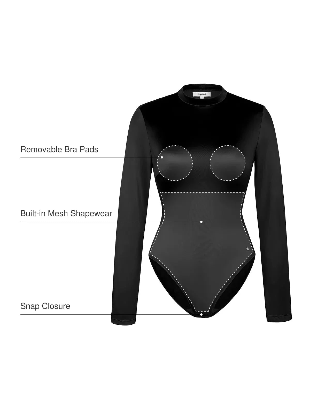Body gainant imprimé taille haute avec contrôle du ventre