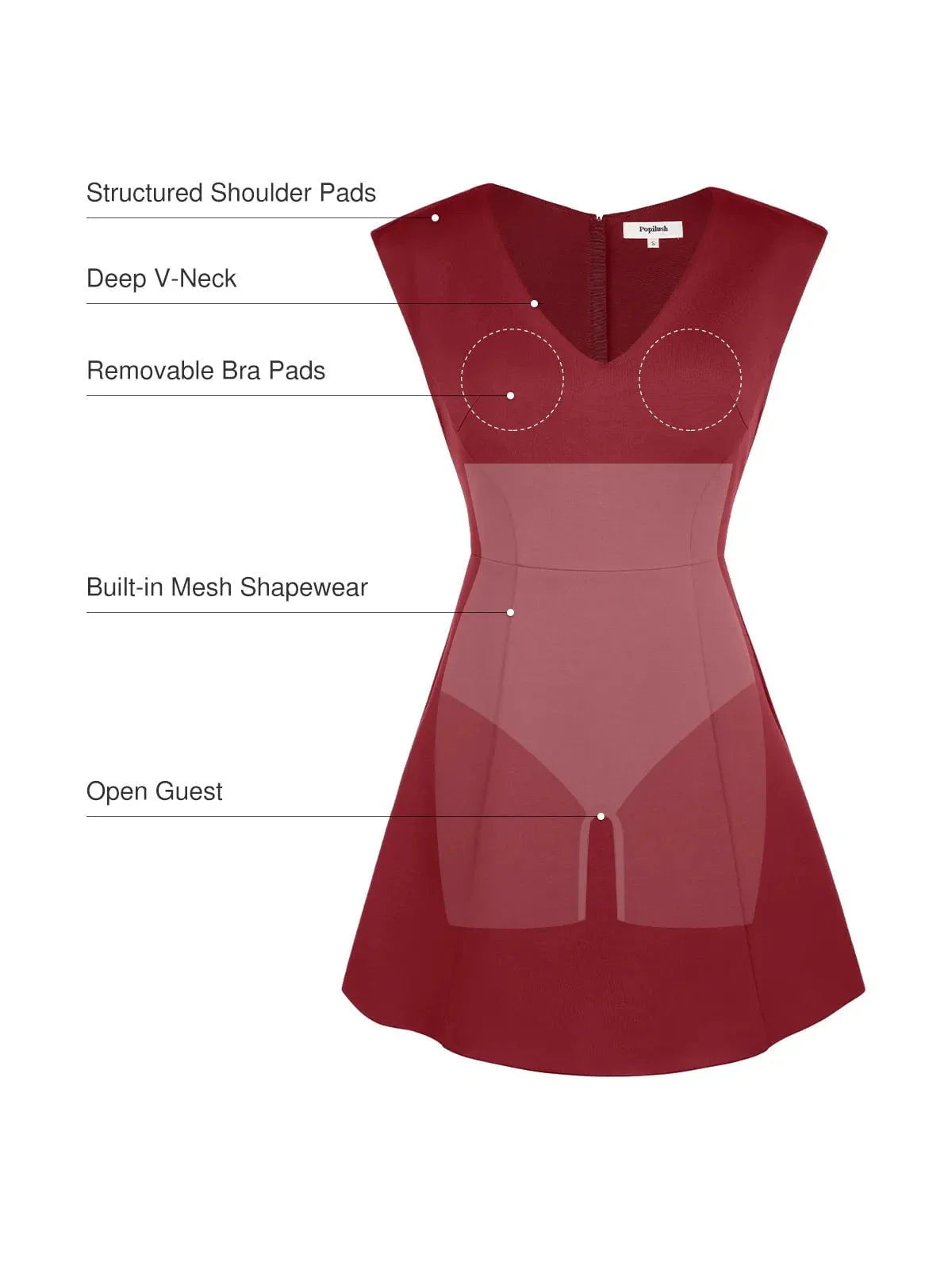 Robe Mini Convertible Professionnelle Shapewear