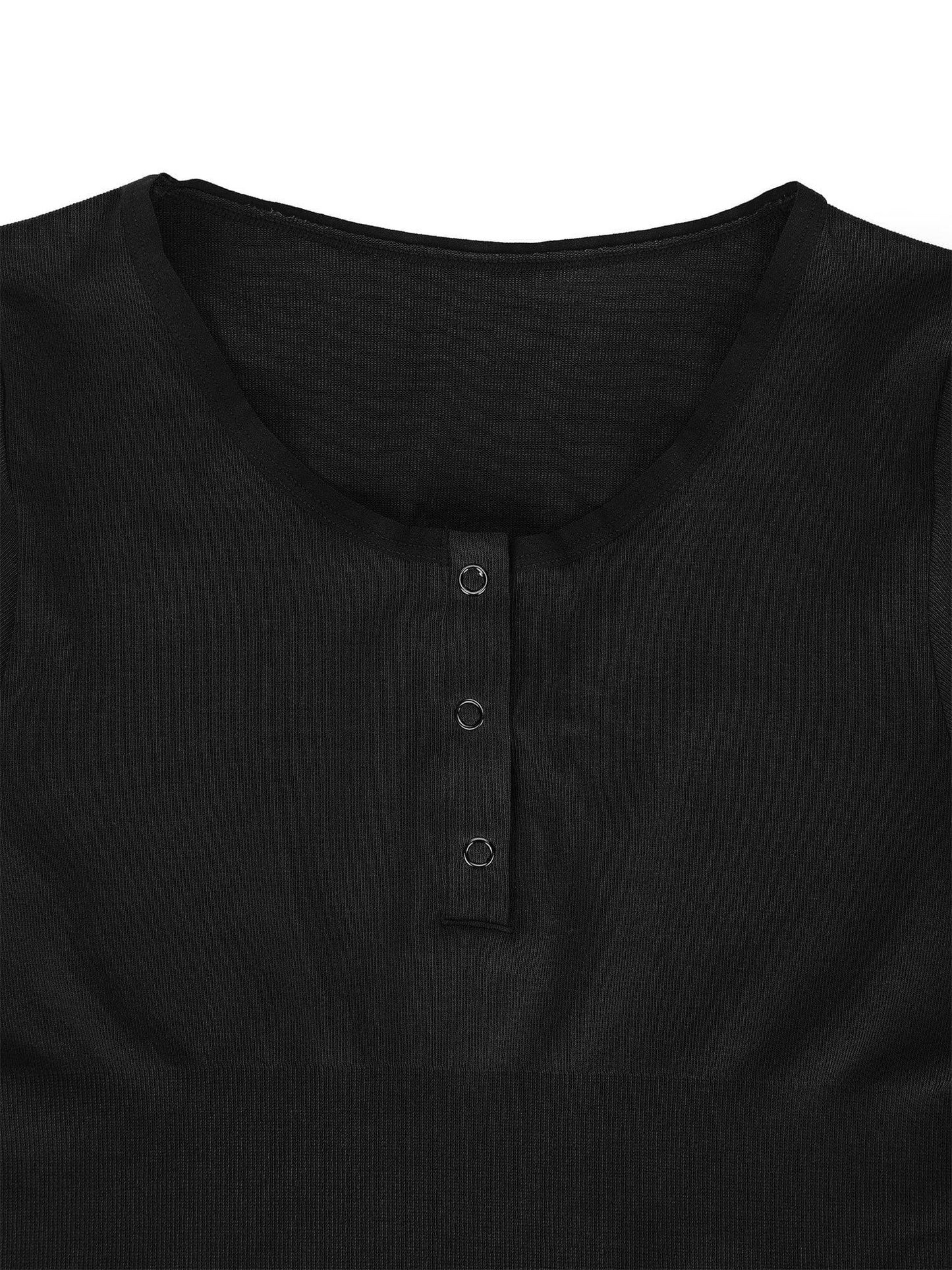 Body Henley à Manches Longues en Modal Sans Couture