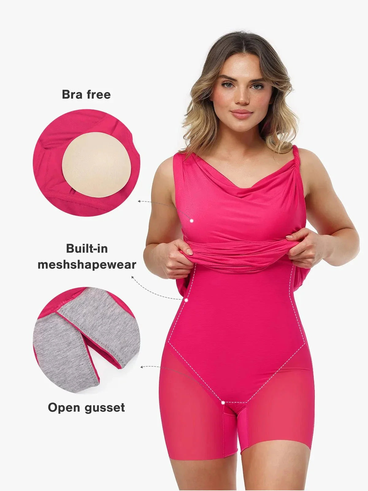 Robe Maxi Sculptante à Col Cowl en Tissu Solide