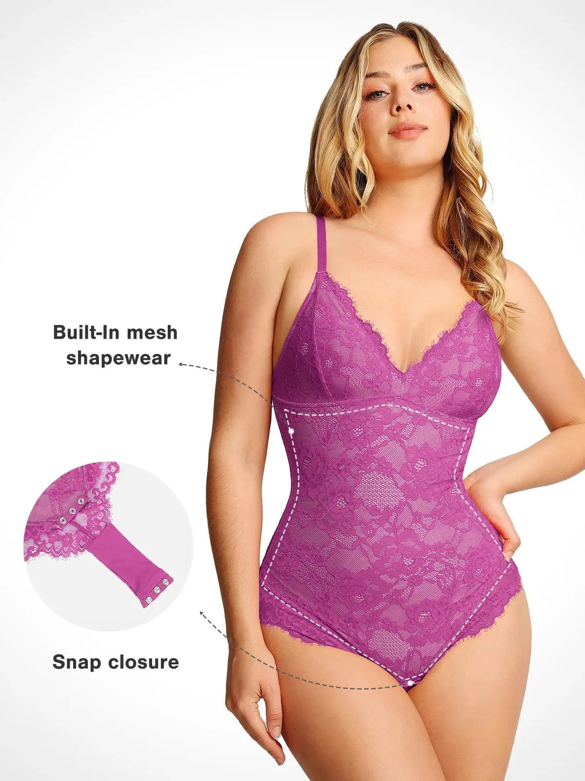 Body en Dentelle Complète Shapewear Contrôle Ferme