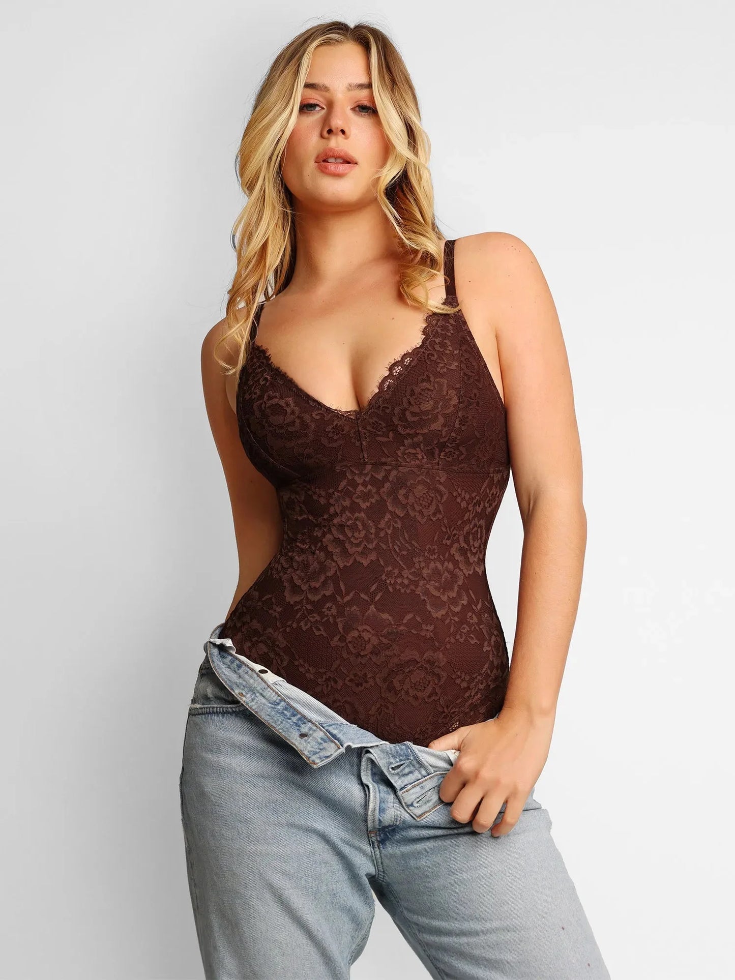 Body en Dentelle Complète Shapewear Contrôle Ferme