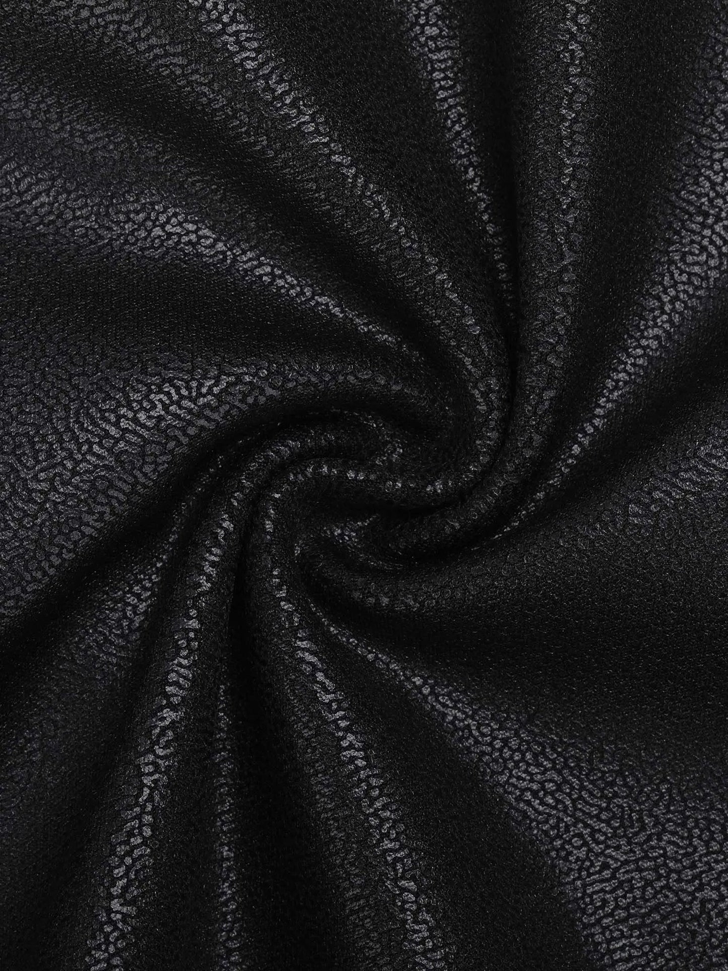 Robe Midi en Similicuir avec Zip Avant et Sculptante