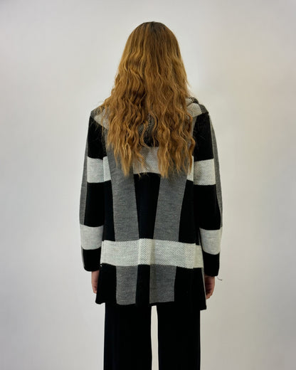 Cardigan morbido con cappuccio