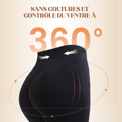 Sous-vêtements féminins taille haute en soie glacée avec contrôle de l'abdomen Hip-lifting