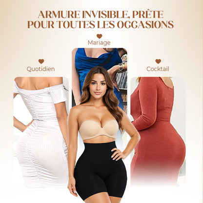 🏆Sous-vêtements féminins taille haute en soie glacée avec contrôle de l'abdomen Hip-lifting👑🌿