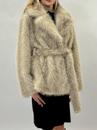 Veste en fausse fourrure douce - Lune