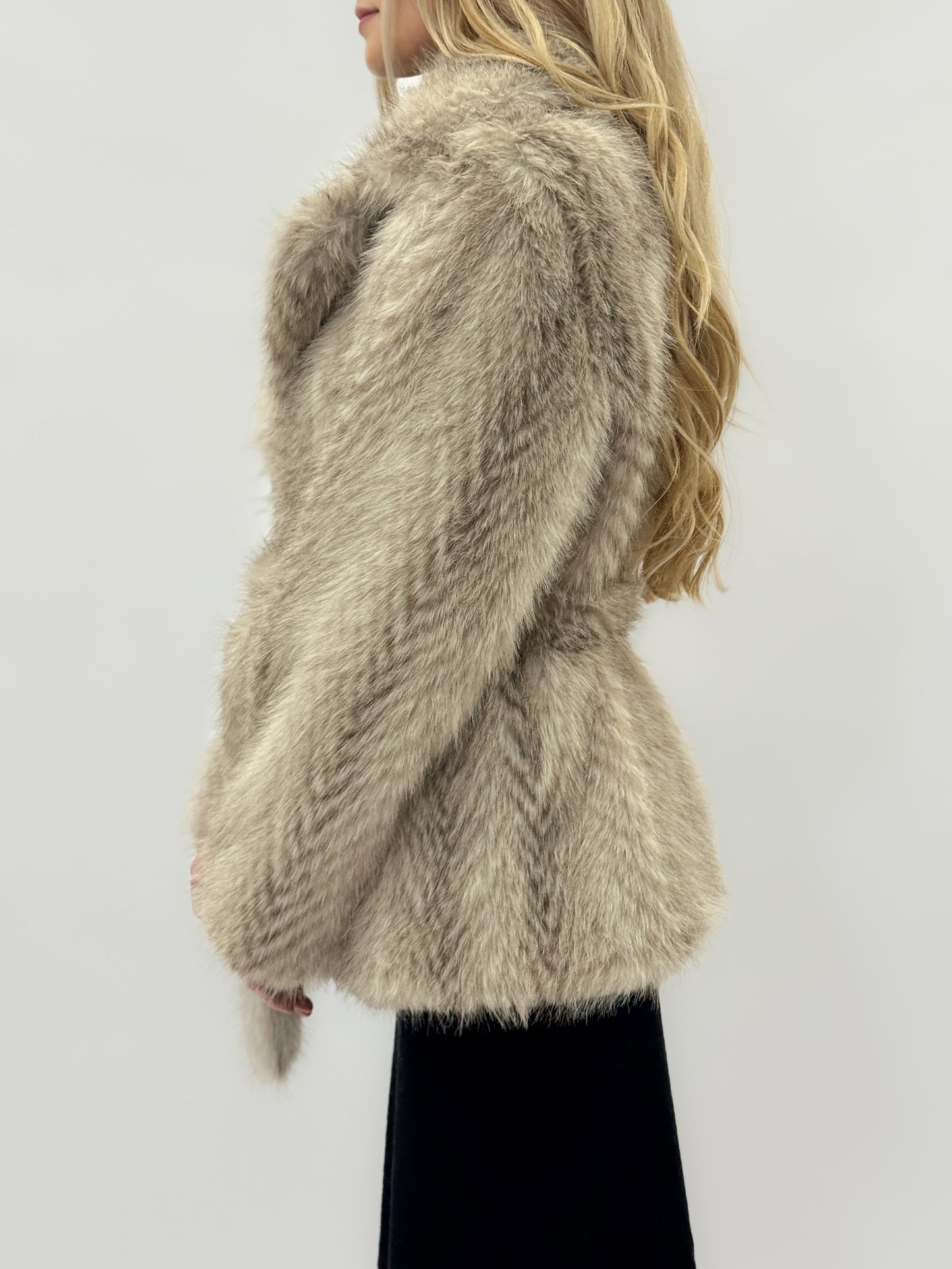 Veste en fausse fourrure douce - Lune