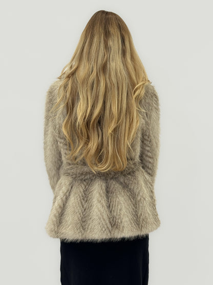 Veste en fausse fourrure douce - Lune