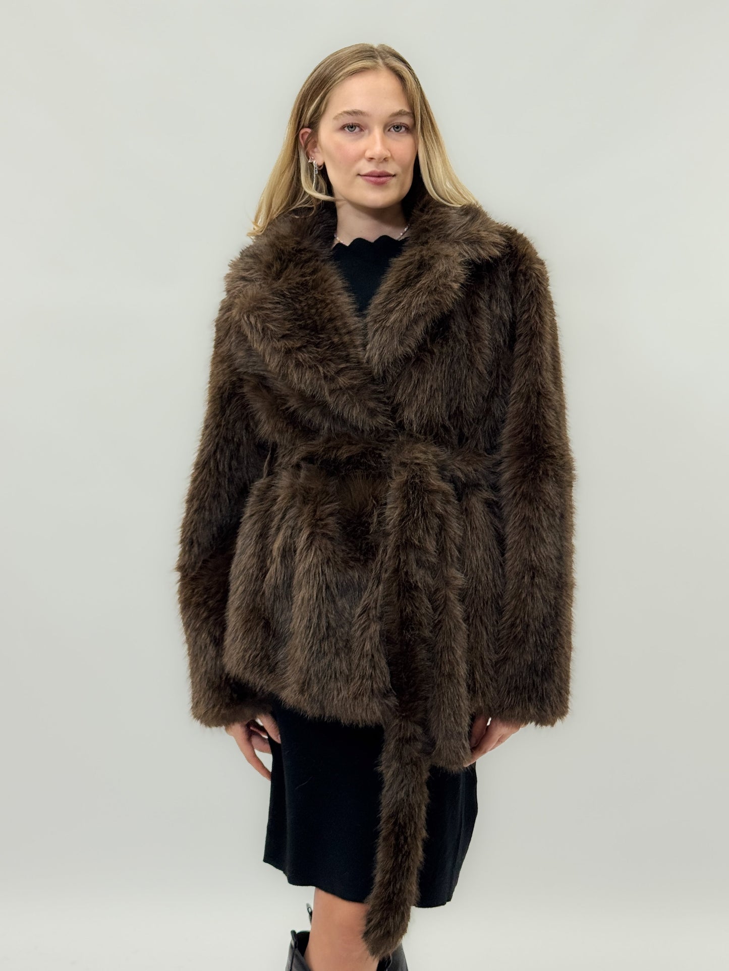 Veste en fausse fourrure douce - Lune