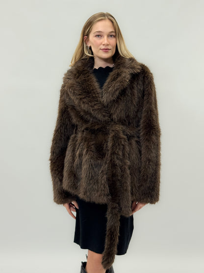 Veste en fausse fourrure douce - Lune