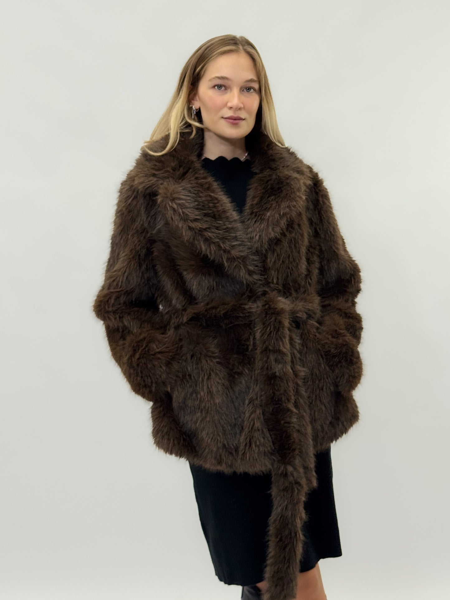 Veste en fausse fourrure douce - Lune