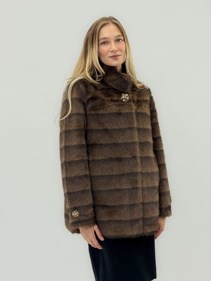 Veste en fausse fourrure effet vison - Aurora