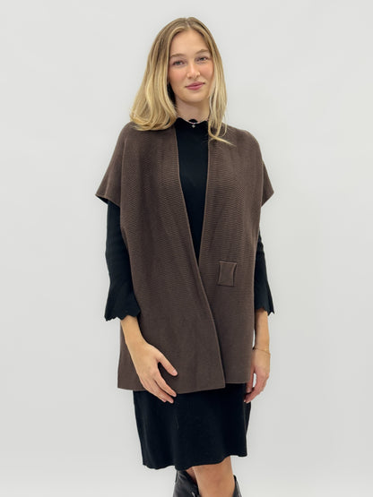 Cardigan ouvert avec nœud frontal