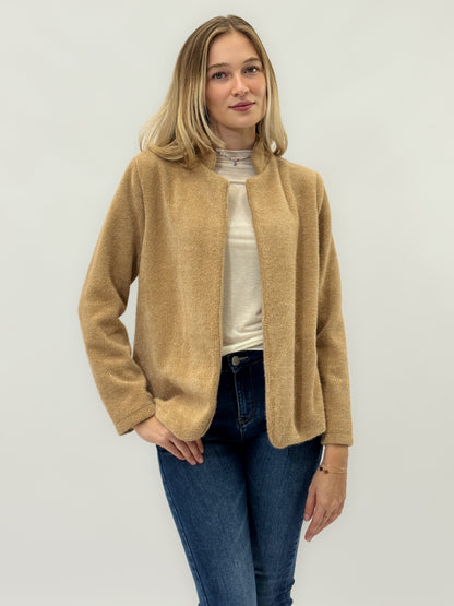 Veste douce à col chinois