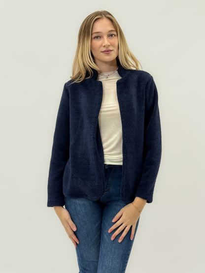 Veste douce à col chinois