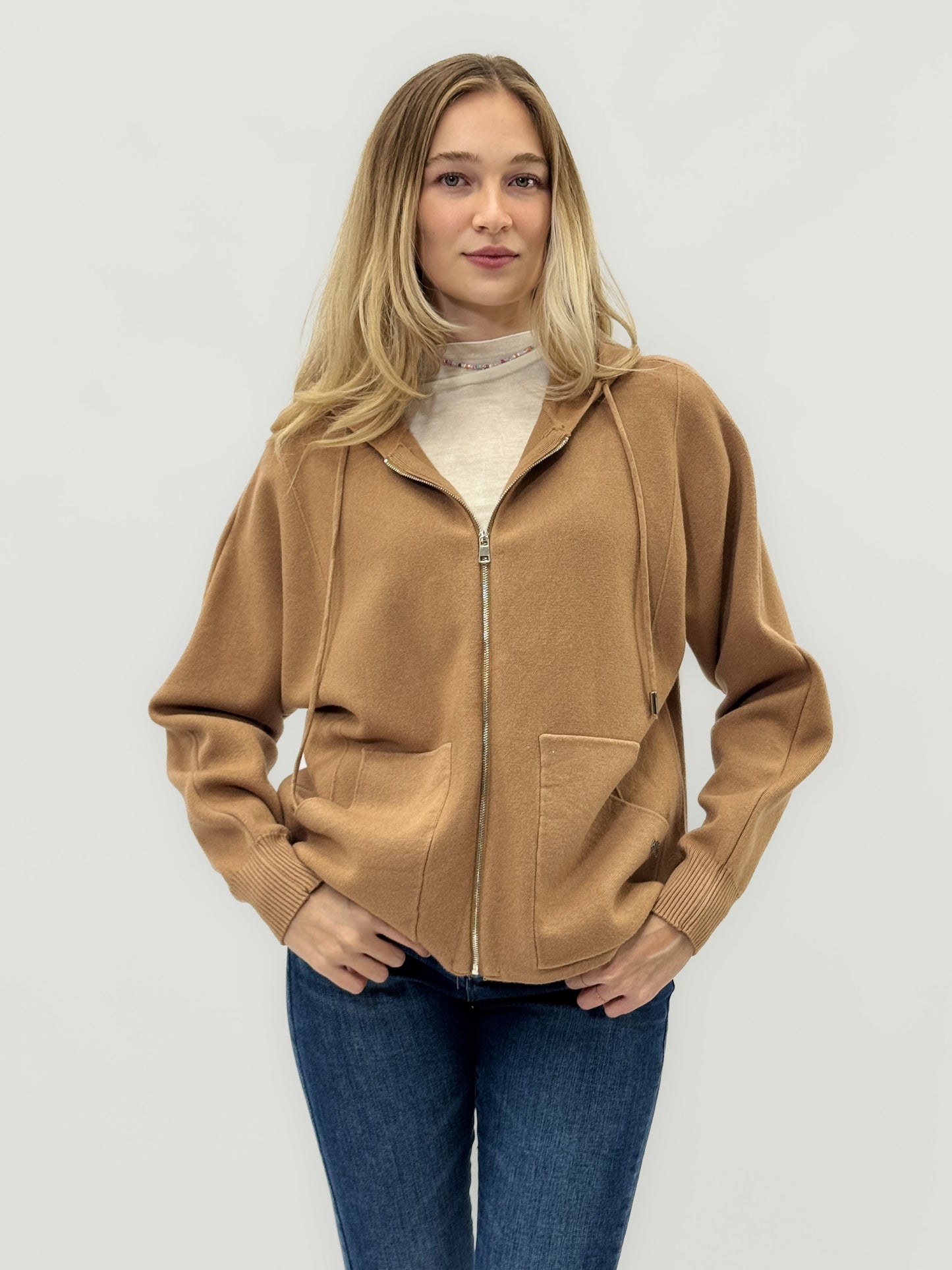 Cardigan avec capuche et zip