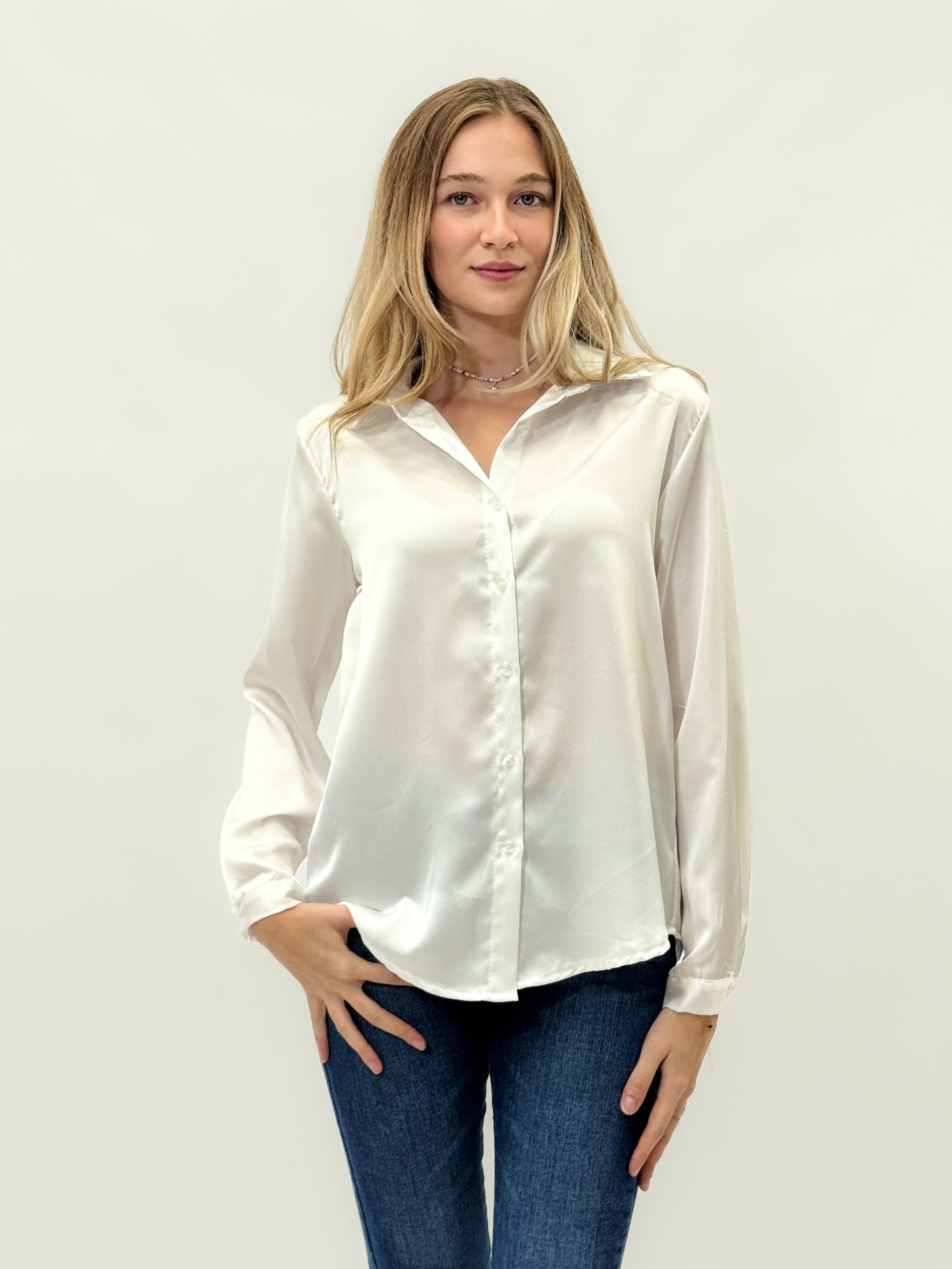 Chemise satinée effet soie