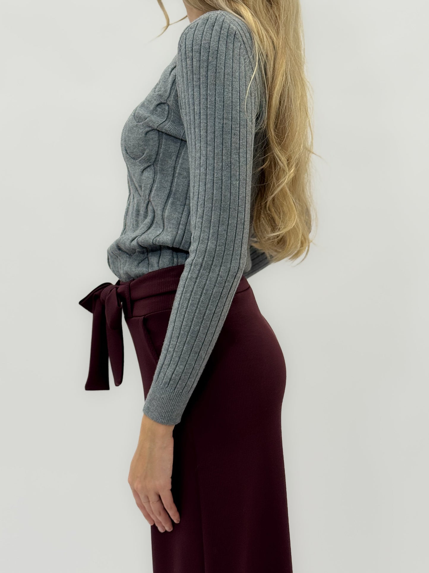 Pantalons palazzo avec ceinture à la taille