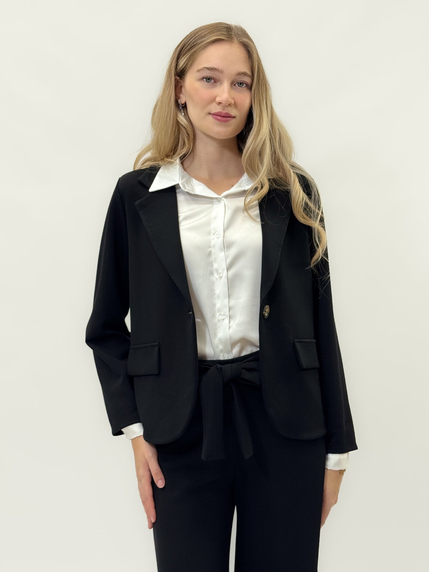 Veste monopette avec poches avant