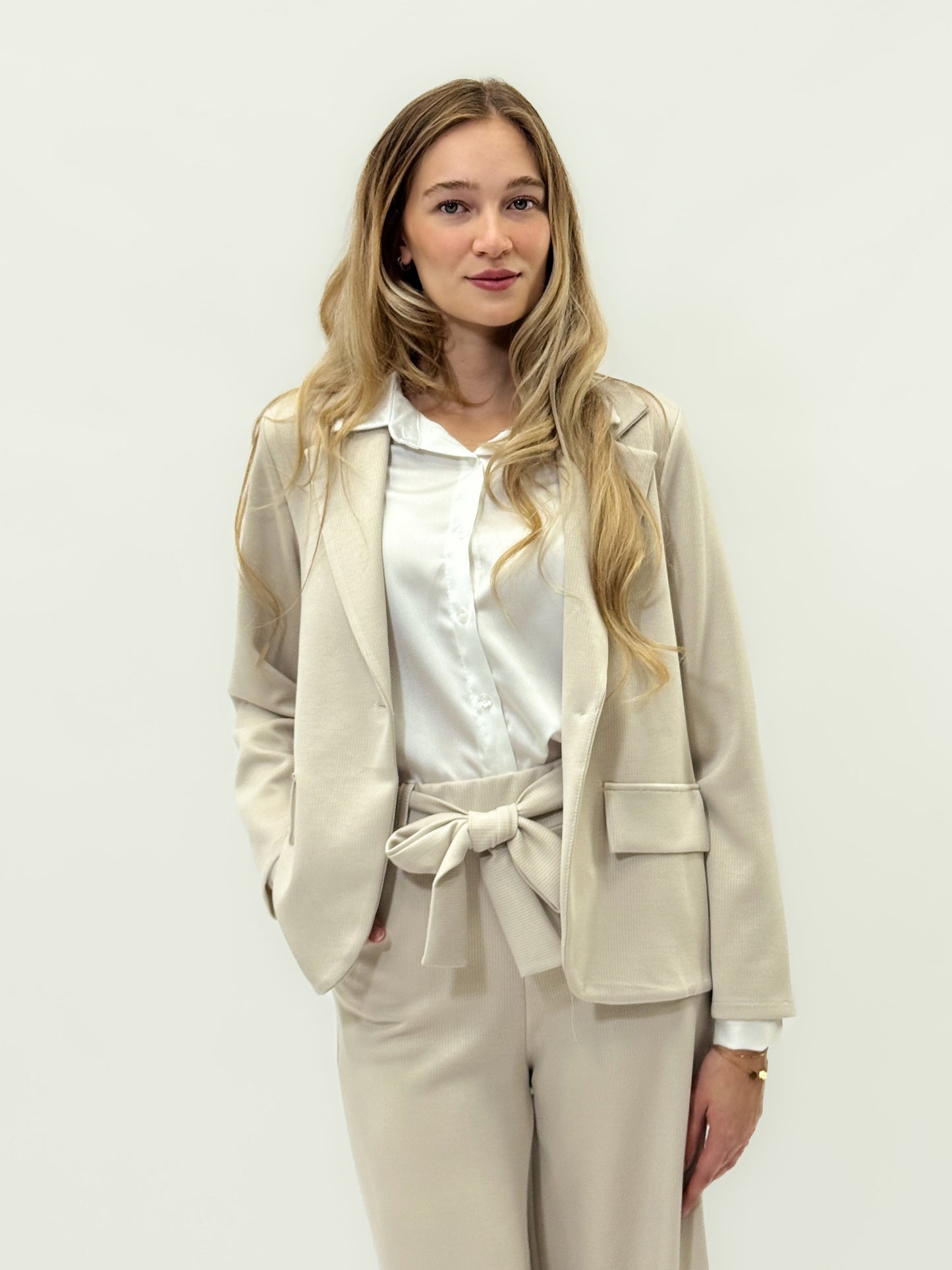 Veste monopette avec poches avant