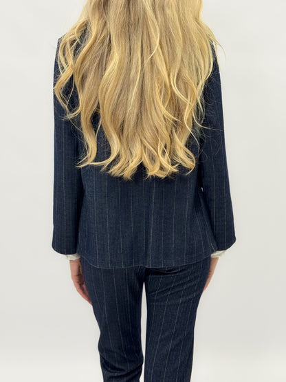 Veste à rayures élégante - Bleu