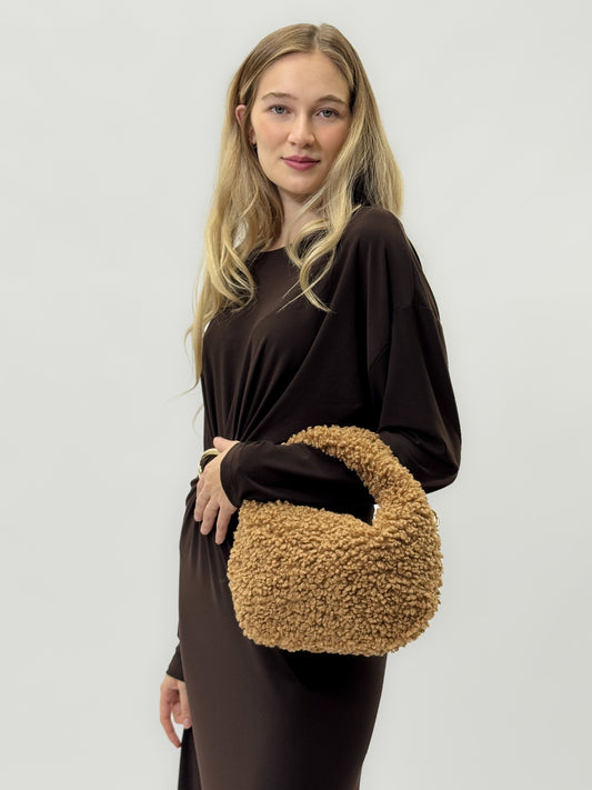 Sac à bandoulière en Teddy