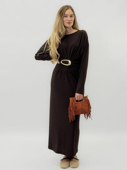 Mini sac en véritable cuir suédé avec franges – Fabriqué en Italie