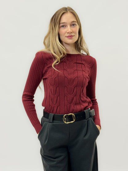 Pull en tricot avec des détails classiques