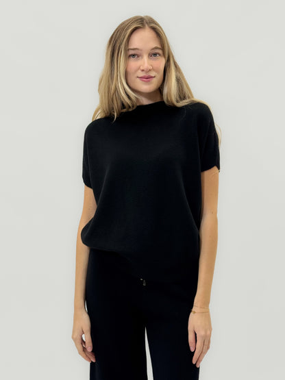 Pull en maille fine à manches courtes