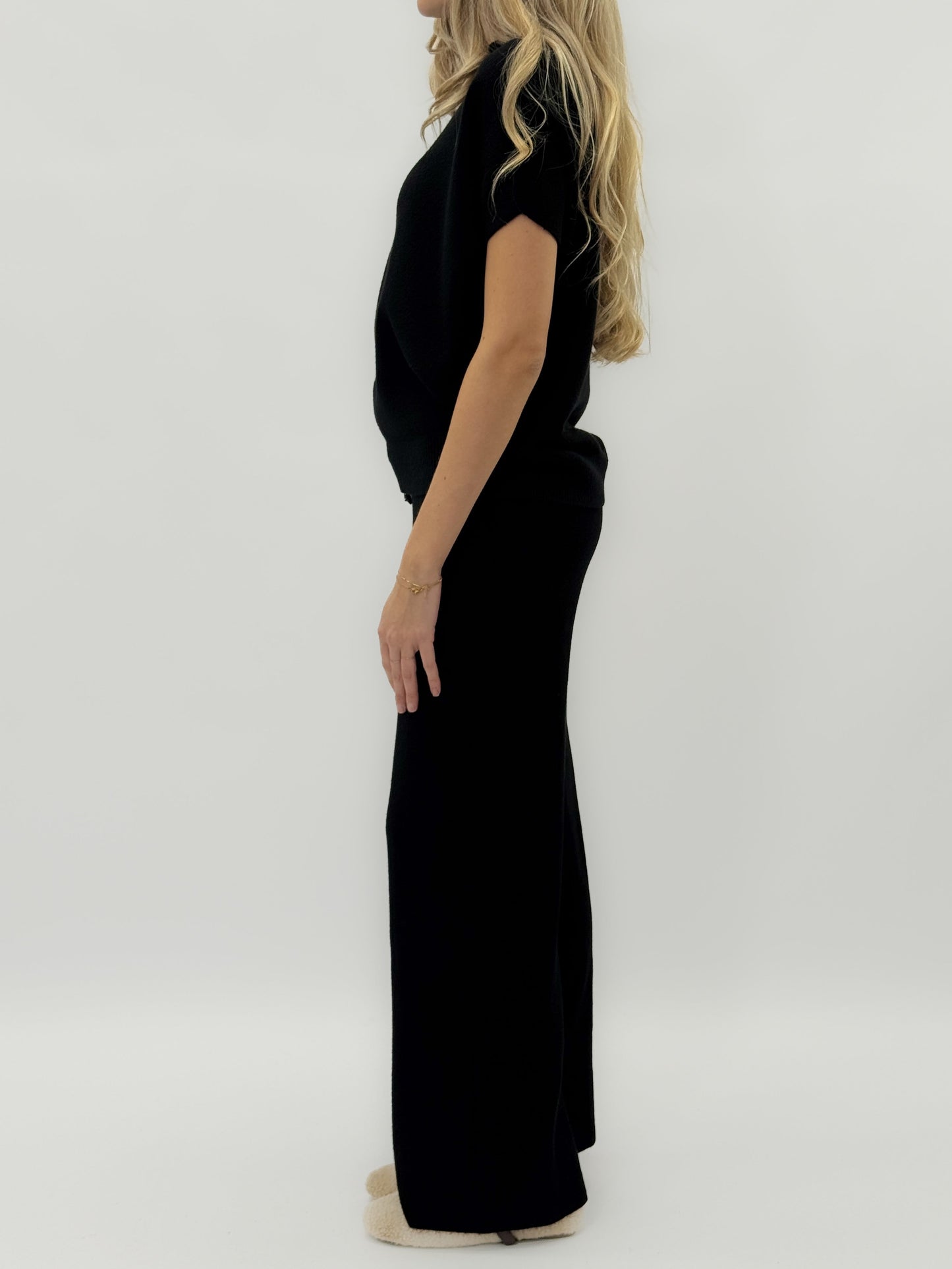 Pantalons doux en maille avec cordon de serrage