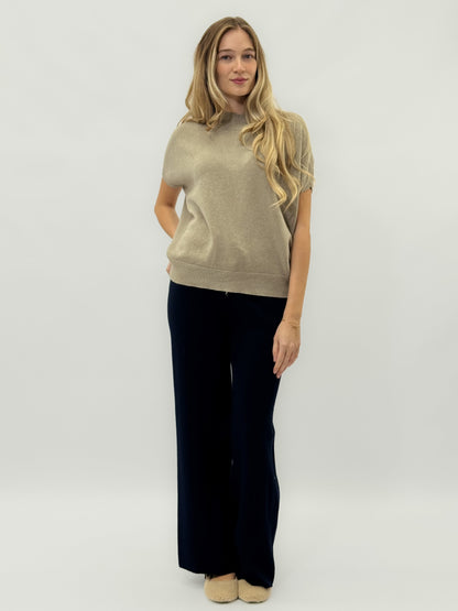 Pull en maille fine à manches courtes