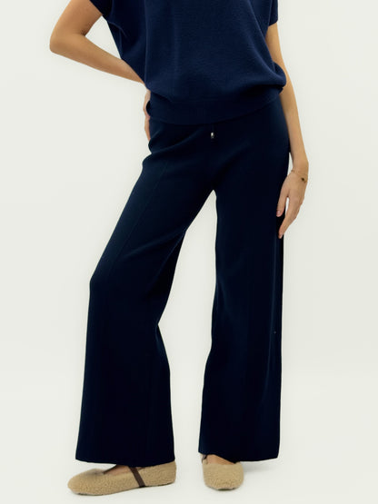 Pantalons doux en maille avec cordon de serrage