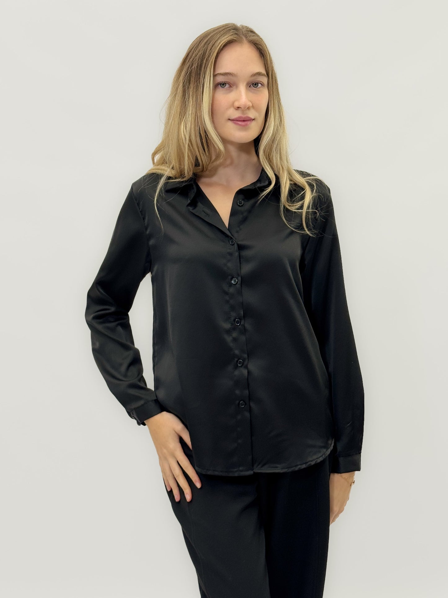 Chemise satinée effet soie