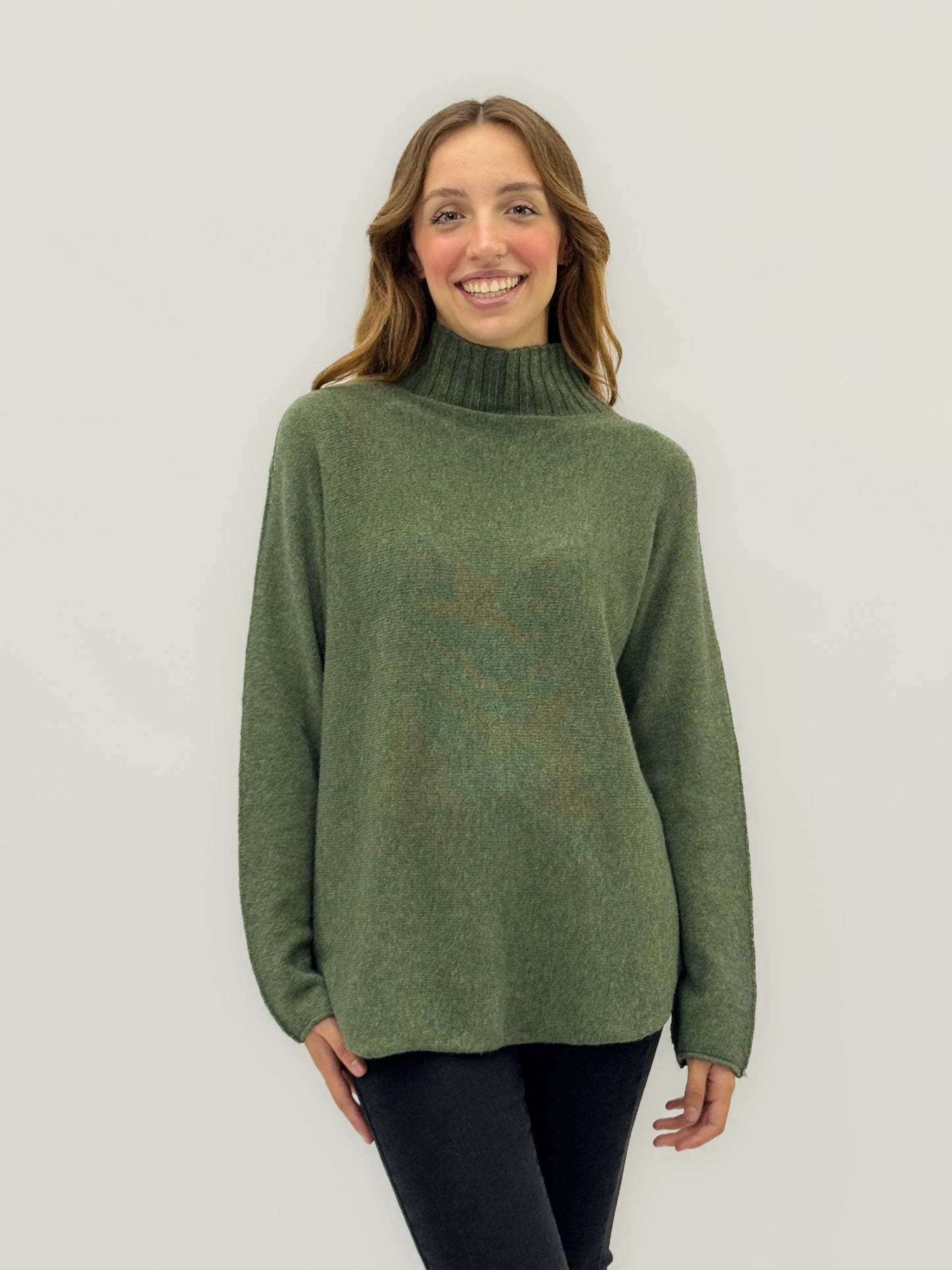 Pull doux à col montant