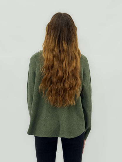 Pull doux à col montant