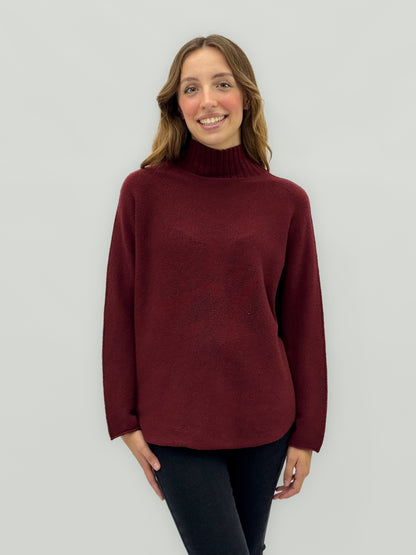 Pull doux à col montant