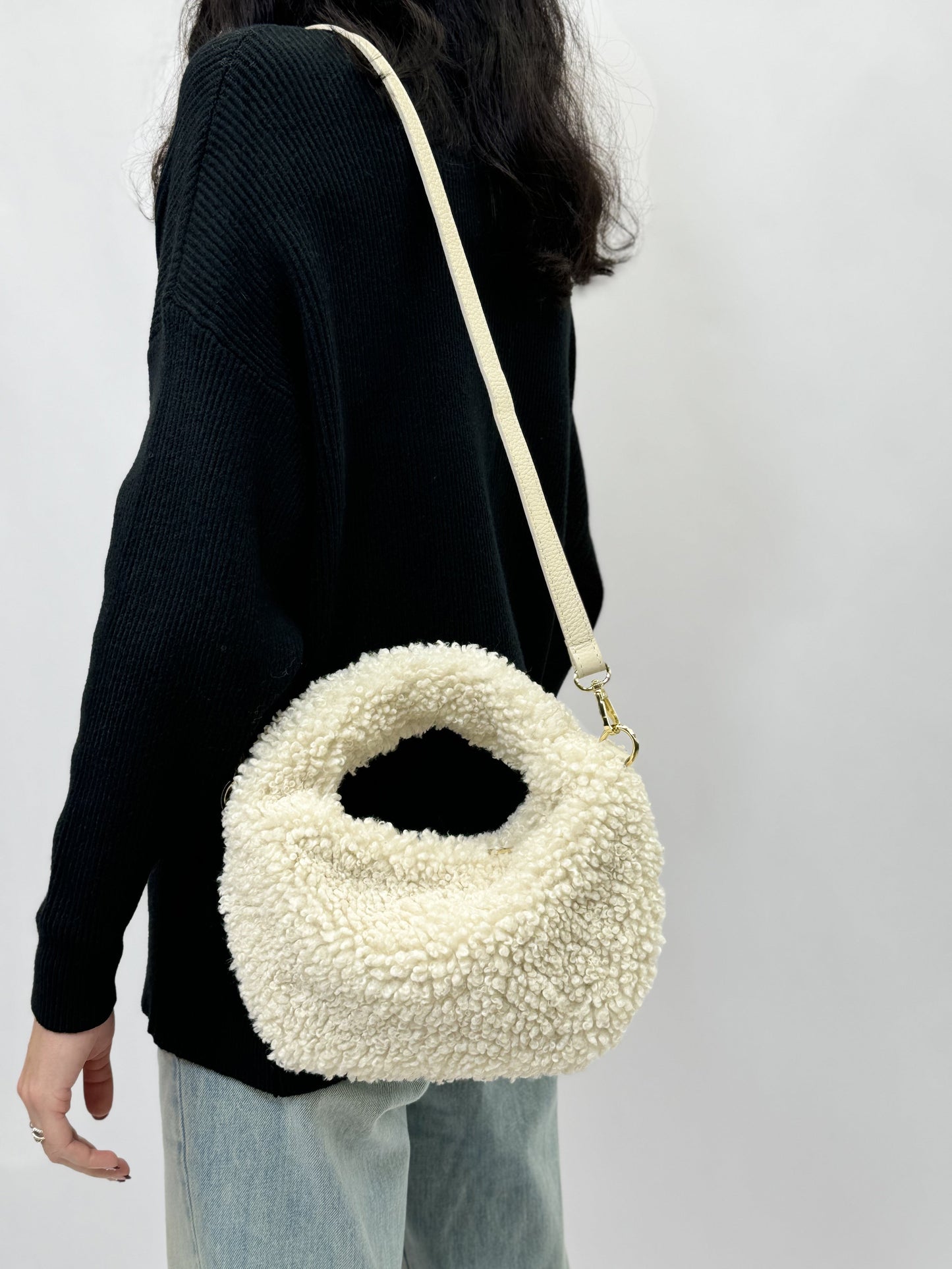 Sac à bandoulière en Teddy